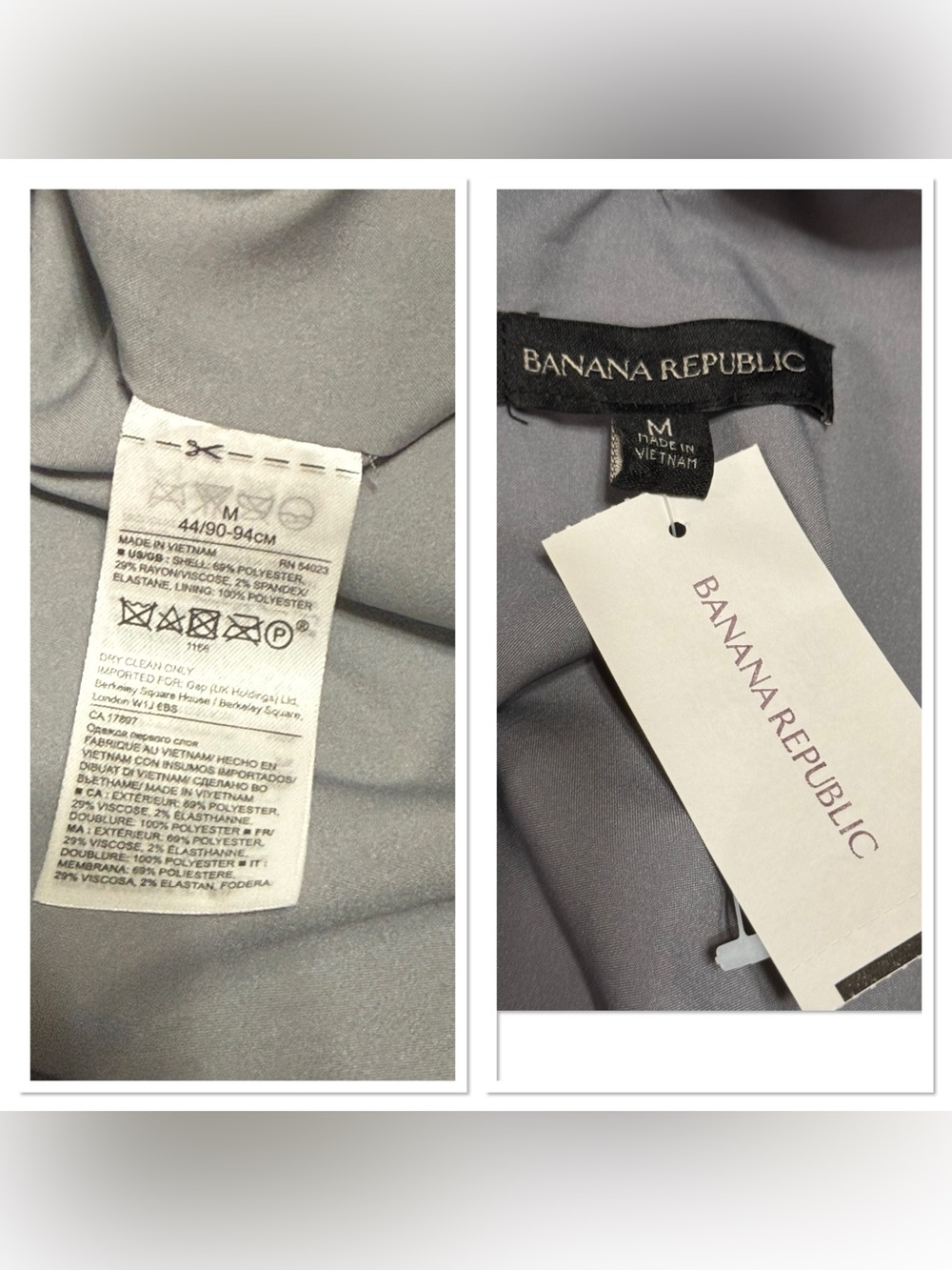 Banana Republic Light Gray Bow-Back Blouse - Picture 10 of 10